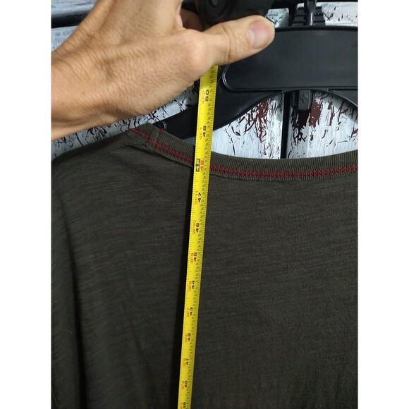 Natural Life Sleeveless Maxi Dress Medium Olive Green Distressed Logan Look Y2K - Picture 9 of 10